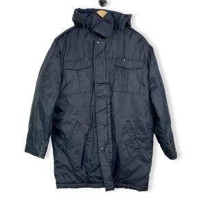 Canadian “Evan” Heavy Parka with Hood - navy blue - Men's size Med/Reg